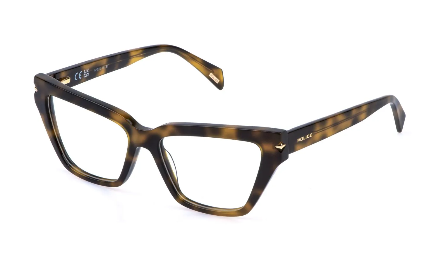 Police VPLT03 NEW GEM 2 710 Montature da vista Acetato Havana Cat Eye - immagine 1