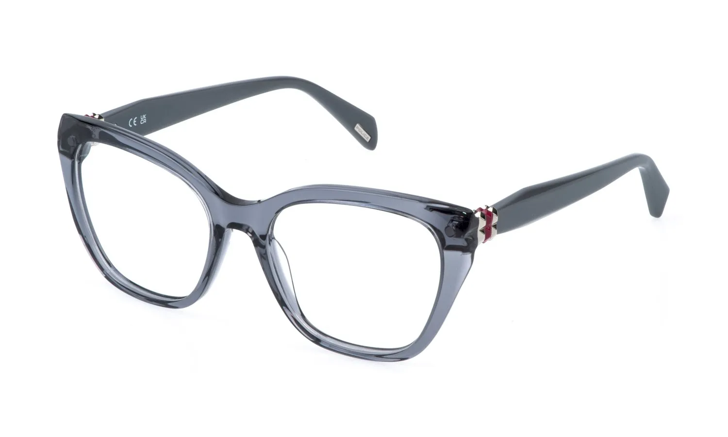 Police VPLT01 ENIGMA 2 840 Montature da vista Acetato Grigio Farfalla - immagine 1