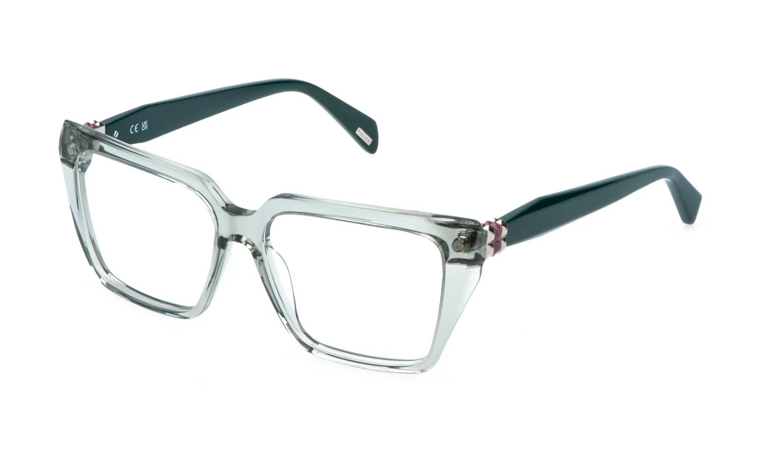 Police VPLR99 ENIGMA 1 09RM Montature da vista Acetato Grigio Squadrata - immagine 1