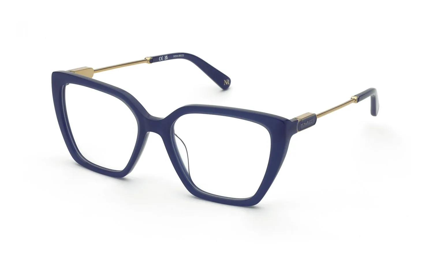 Nina Ricci VNR372 0956 Montature da vista Acetato Blu Squadrata - immagine 1