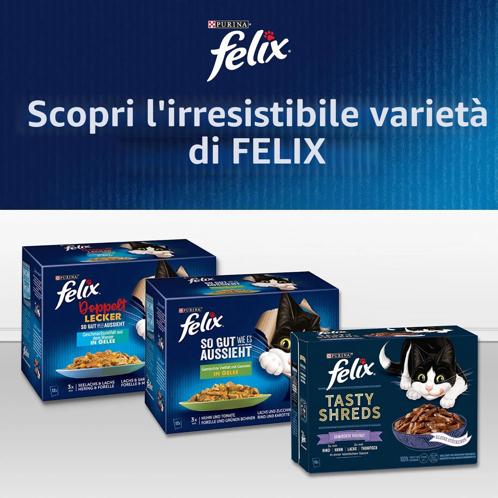 Felix Sensations Gelees - Cibo umido per gatti, 120 x 85 g - immagine 6