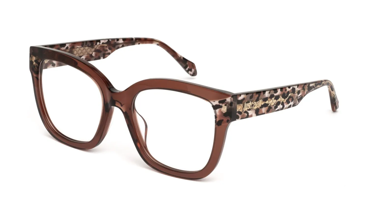 Just Cavalli VJC115V 0AAK Montature da vista Acetato Marrone Farfalla - immagine 1