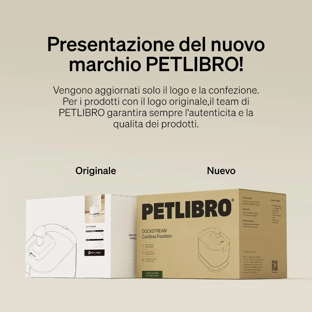 PETLIBRO Fontanella per Gatti Senza Fili con Sensore di Movimento, Dockstream 2,5L Fontana per Gatti a Batteria 5000 mAh, 23dB Ultra Silenziosa, Facile da Pulire, Fontanella Gatto Senza BPA - immagine 8
