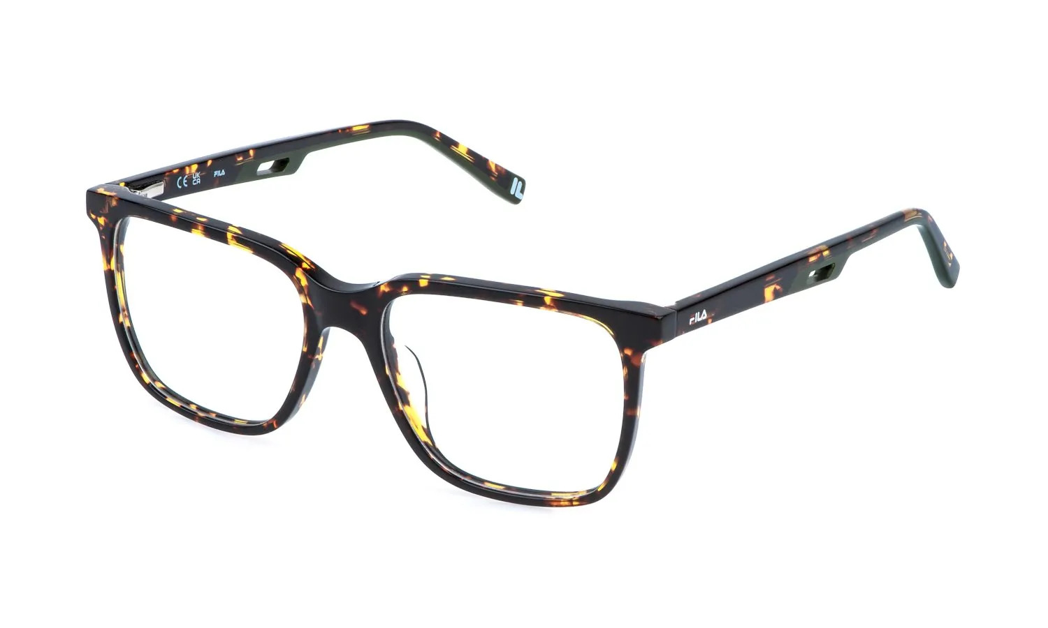 Fila VFIA92 779Y Montature da vista Acetato Havana Squadrata - immagine 1