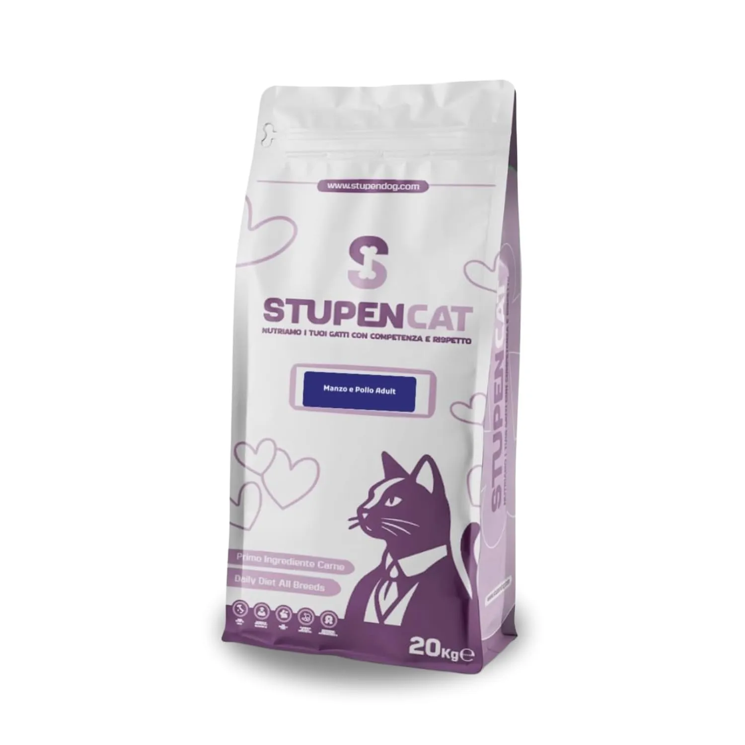 Stupendog StupenCat per Gatti 20 kg - Crocchette Gatto Adulto Manzo e Pollo - Croccantini Gatto da Mantenimento, Cibo Secco per Gatti - immagine 1