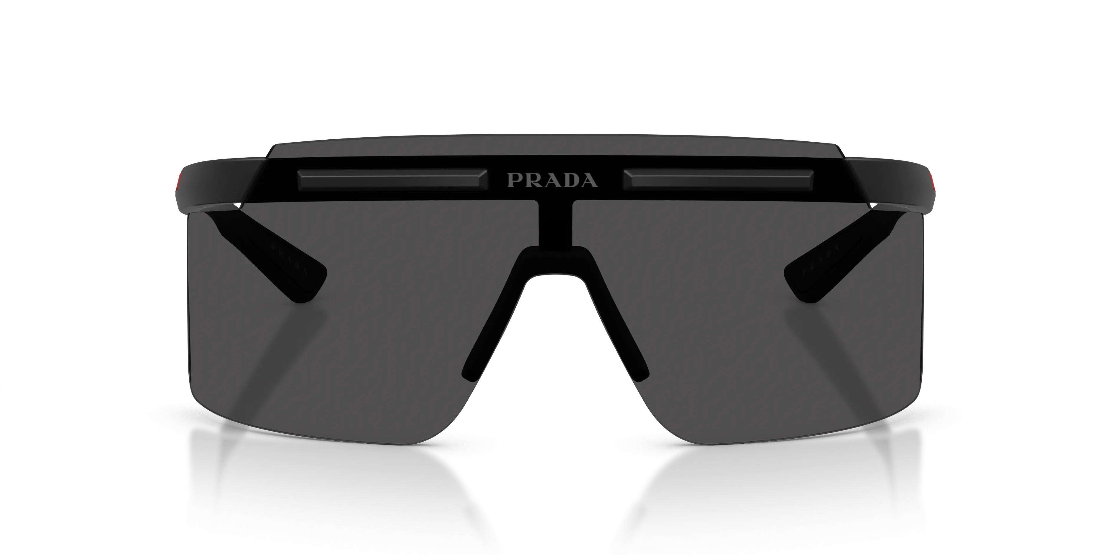 Prada Linea Rossa Uomo PS B06S 1BO06F Occhiali da sole Iniettato Nero Grigio Squadrata Normale - immagine 3