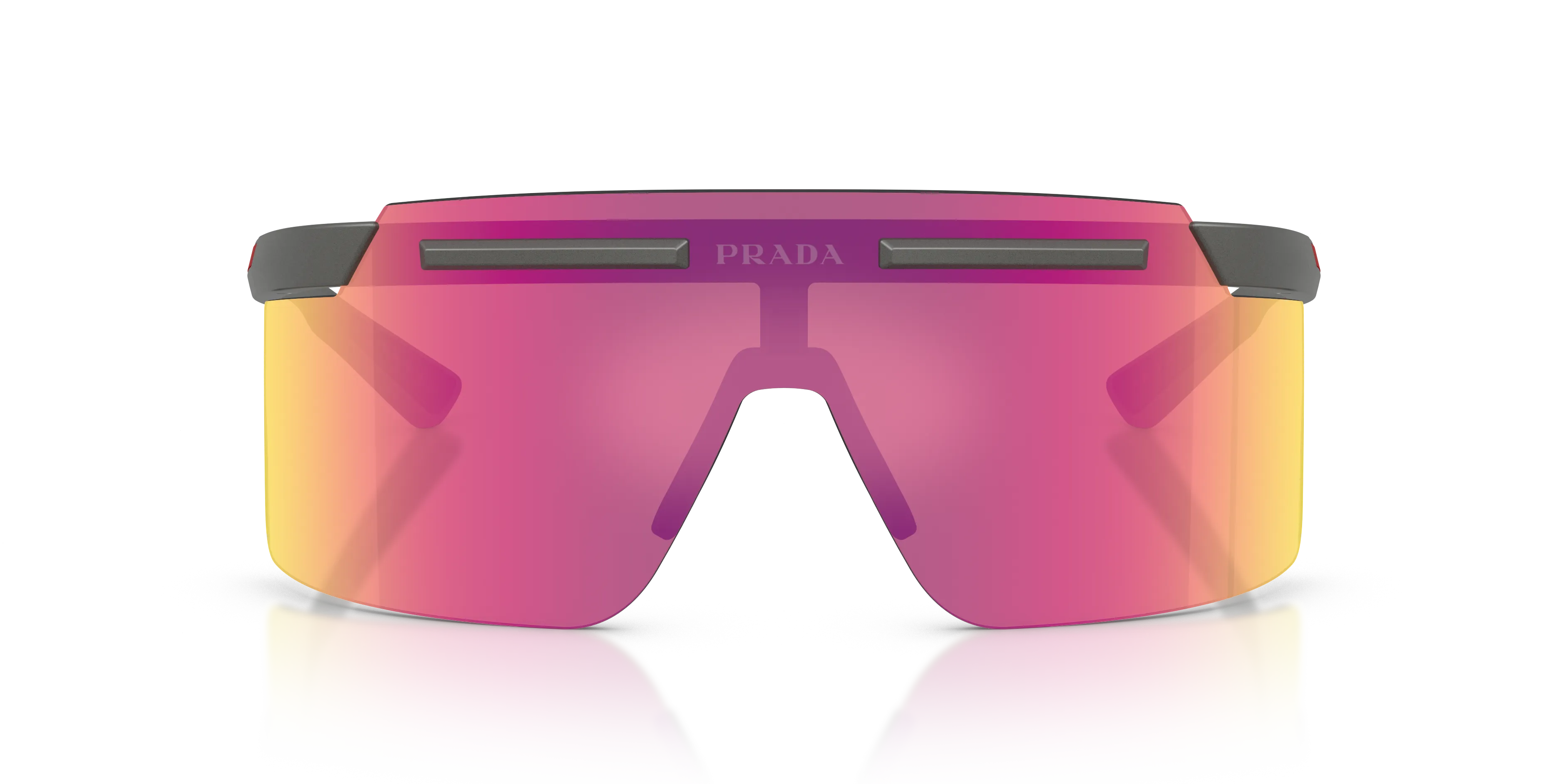 Prada Linea Rossa Uomo PS B06S 16X20A Occhiali da sole Iniettato Grigio Squadrata Specchiate - immagine 3