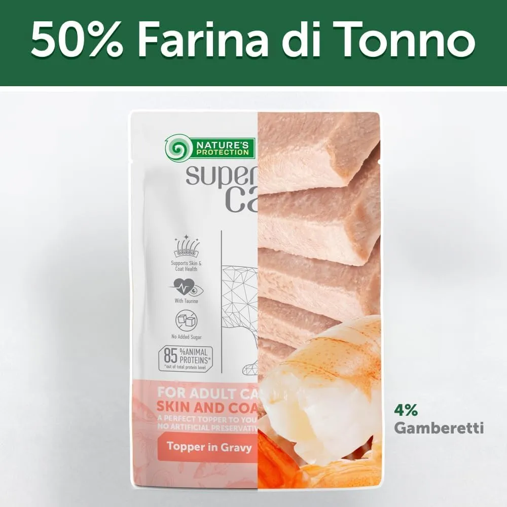 Nature's Protection Superior Care Umido gatti, Tonno e gamberetti 24 x 70 g - immagine 8