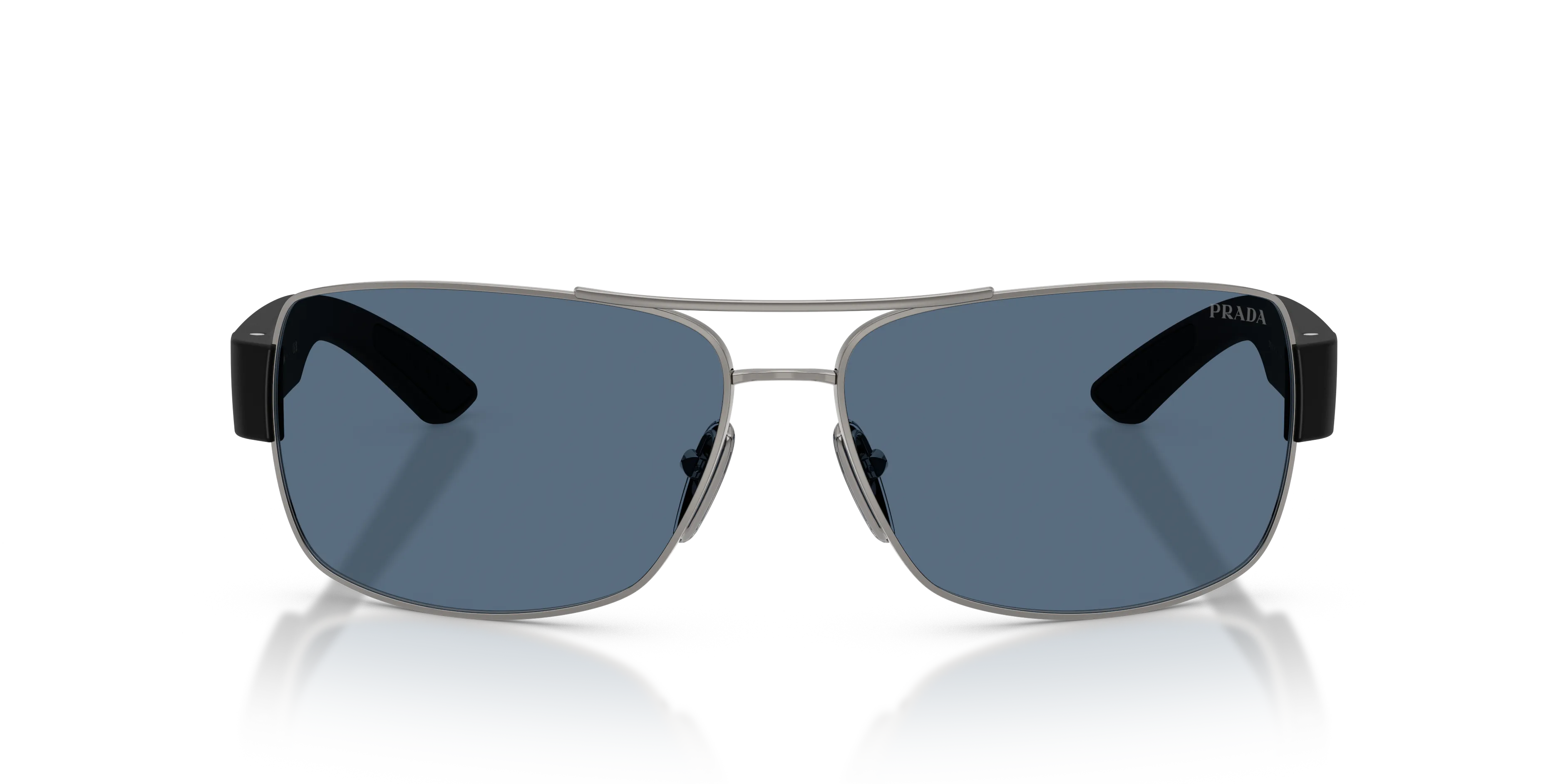 Prada Linea Rossa PS B52S 5AV06A Occhiali da sole Metallo Grigio Blu Geometrica Normale - immagine 3