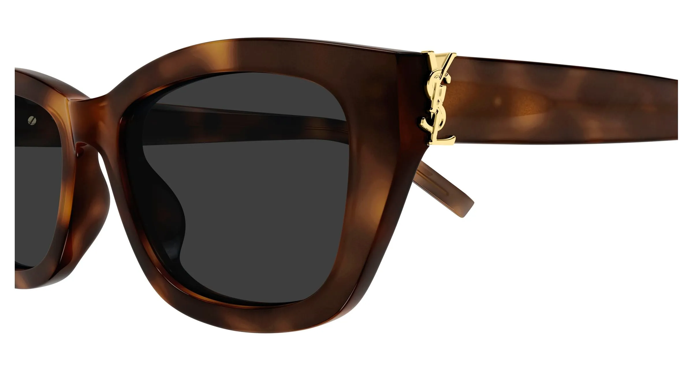 SAINT LAURENT SL M153 003 Occhiali da sole Acetato Havana Grigio Squadrata - immagine 3