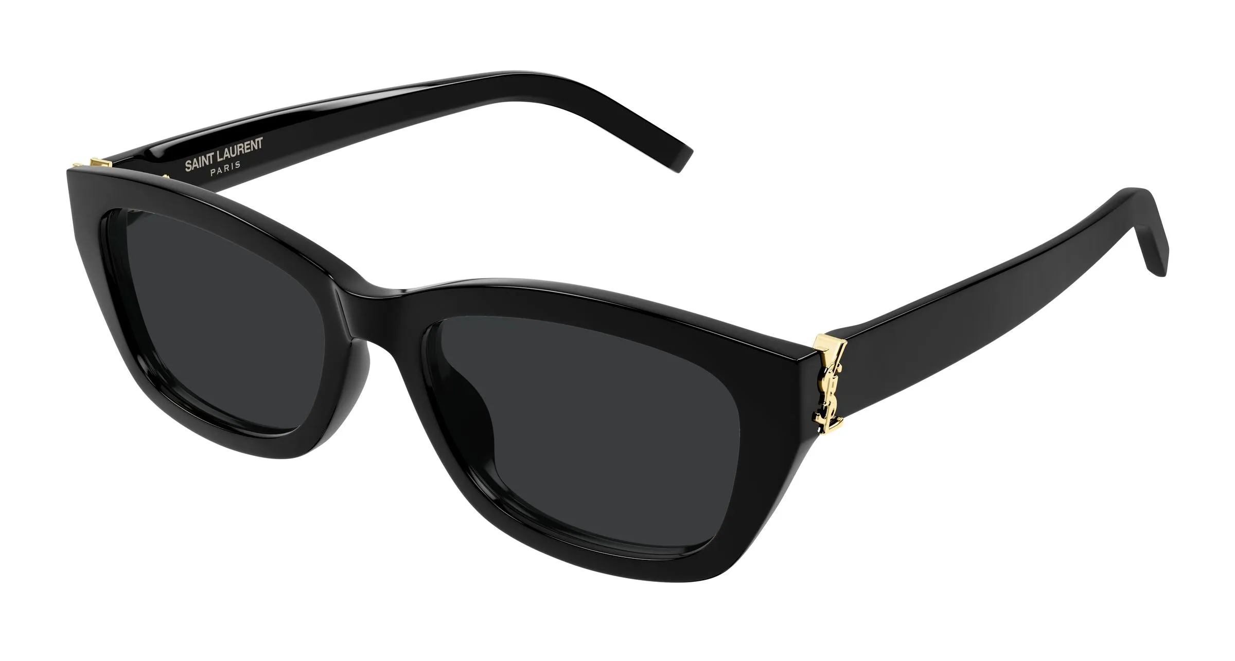 SAINT LAURENT SL M153 001 Occhiali da sole Acetato Nero Nero Squadrata - immagine 1