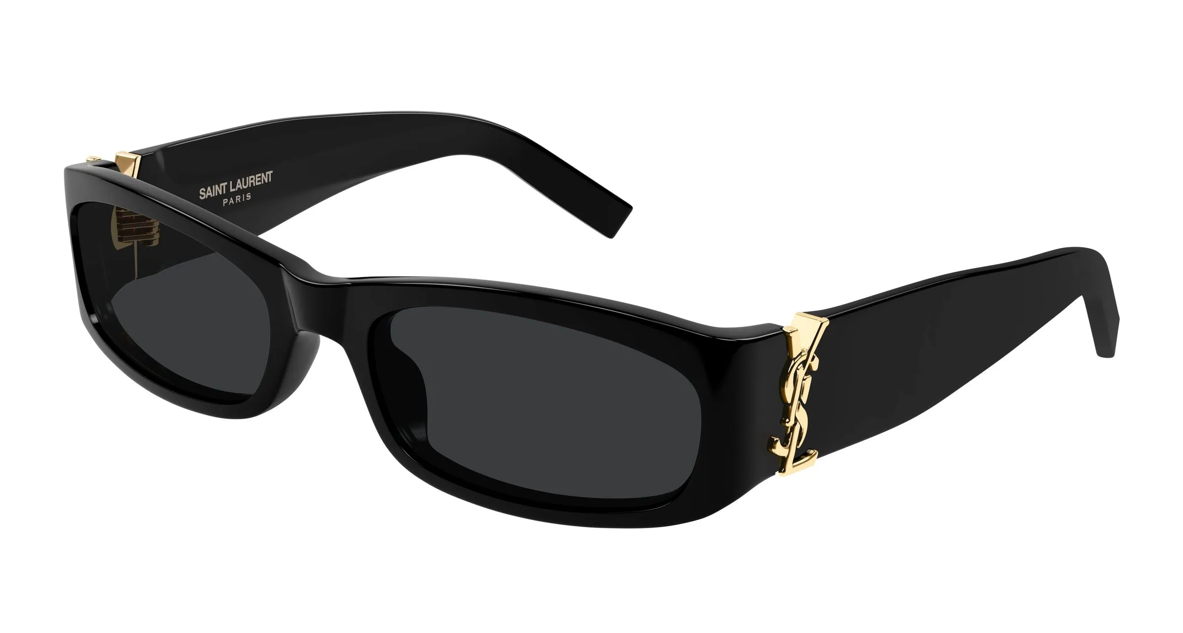 SAINT LAURENT SL M152 001 Occhiali da sole Acetato Nero Nero Squadrata - immagine 1