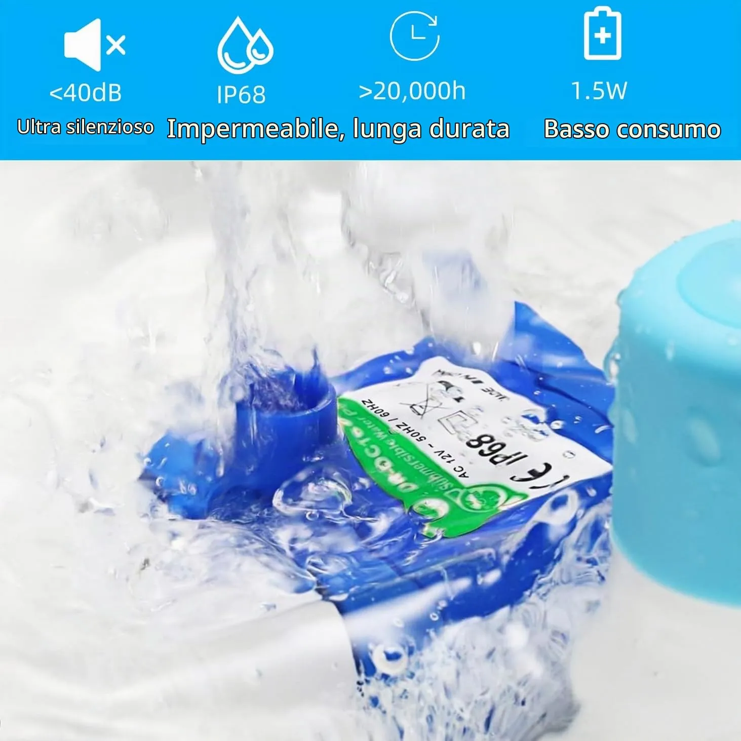 Bacxzomx Pompa Fontanella per Gatti, USB Pompa di Ricambio Fontanella Gatti, Ultra Silenziosa, Pompa Acqua per Gatto - immagine 2