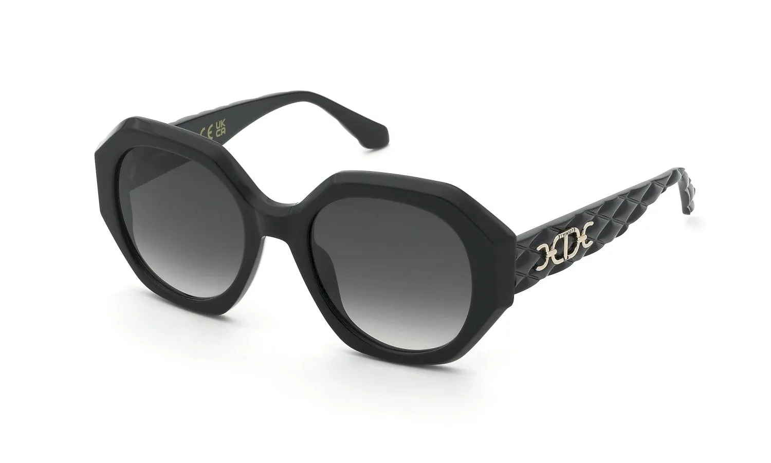 Twinset STW111 700 Occhiali da sole Acetato Nero Fumo Geometrica Normale Sfumato - immagine 1