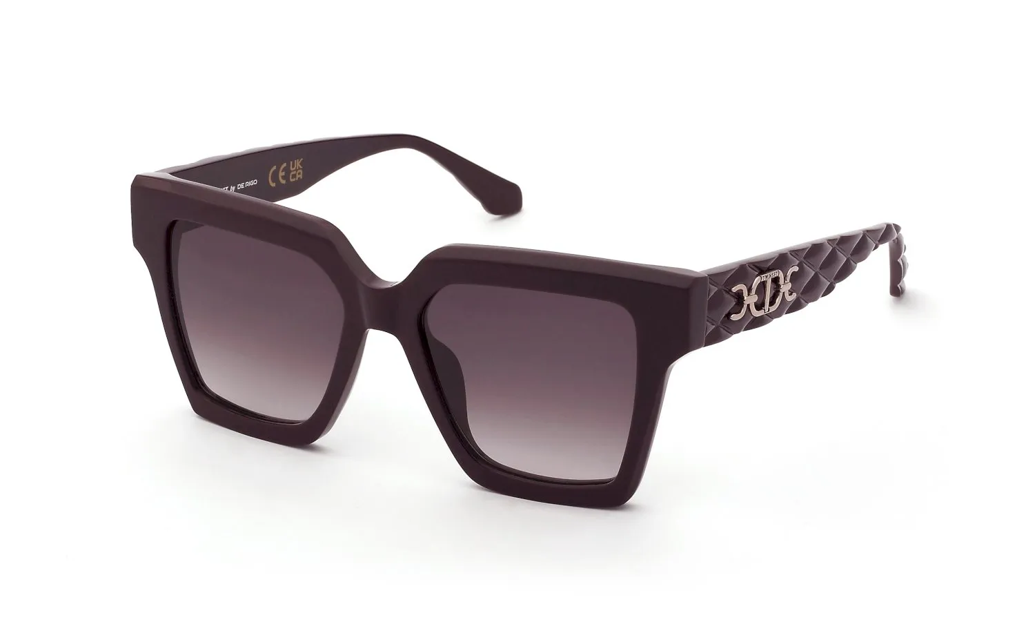 Twinset STW110 08LA Occhiali da sole Acetato Bordeaux Marrone Squadrata Normale Sfumato - immagine 1