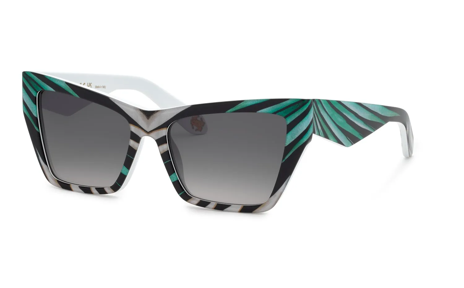 Roberto Cavalli SRC114V 0GB2 Occhiali da sole Acetato Fantasia Fumo Farfalla Normale Sfumato - immagine 1