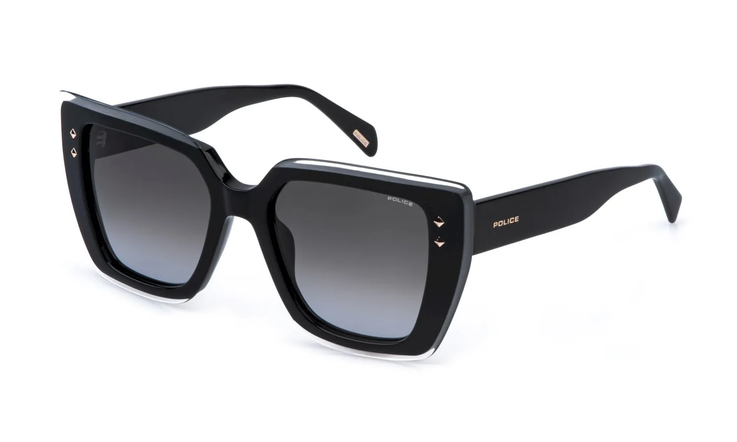 Police SPLR98 DAYDREAM 2 01EN Occhiali da sole Acetato Trasparente Fumo Farfalla Normale Sfumato - immagine 1