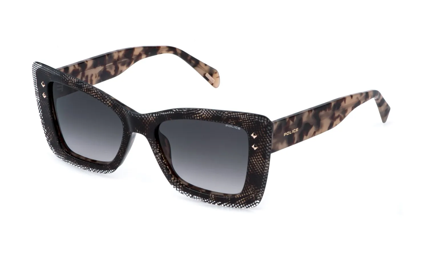 Police SPLR97 DAYDREAM 1 0GB5 Occhiali da sole Acetato Marrone Fumo Farfalla Normale Sfumato - immagine 1