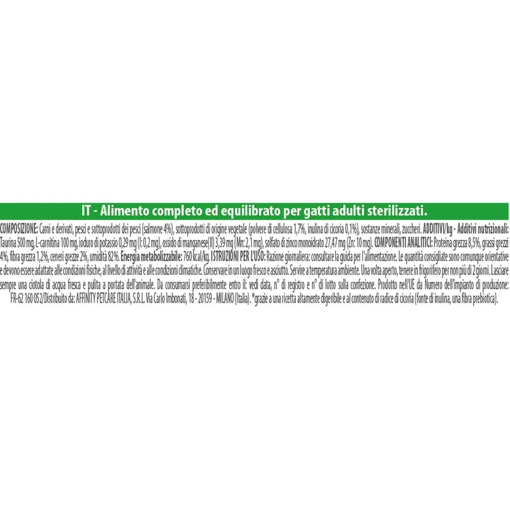 Natural Trainer Benessere Digestivo - Cibo umido per gatti adulti sterilizzati - Straccetti con Salmone - 28 bustine da 70g - immagine 5