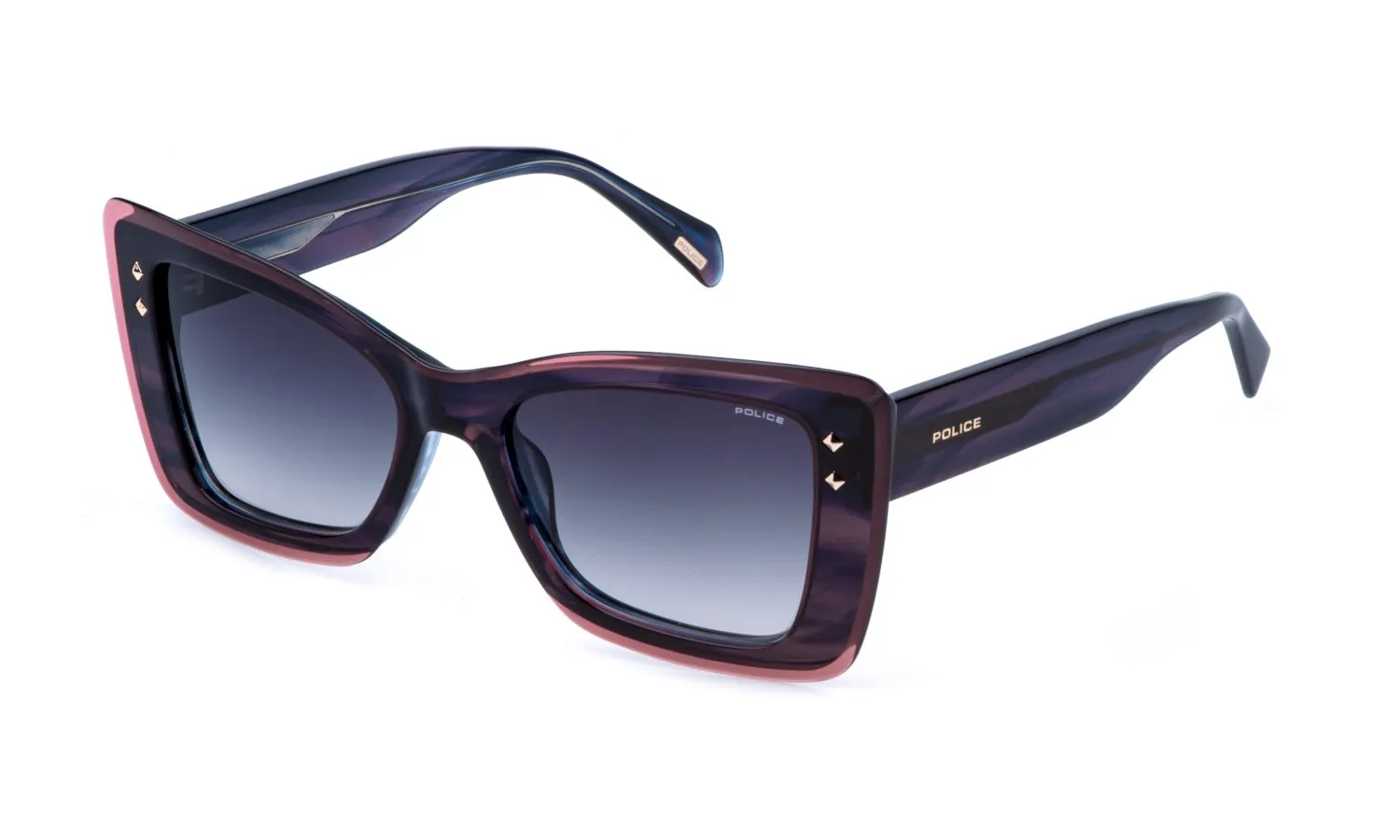 Police SPLR97 DAYDREAM 1 09YE Occhiali da sole Acetato Blu Fumo Farfalla Normale Sfumato - immagine 1