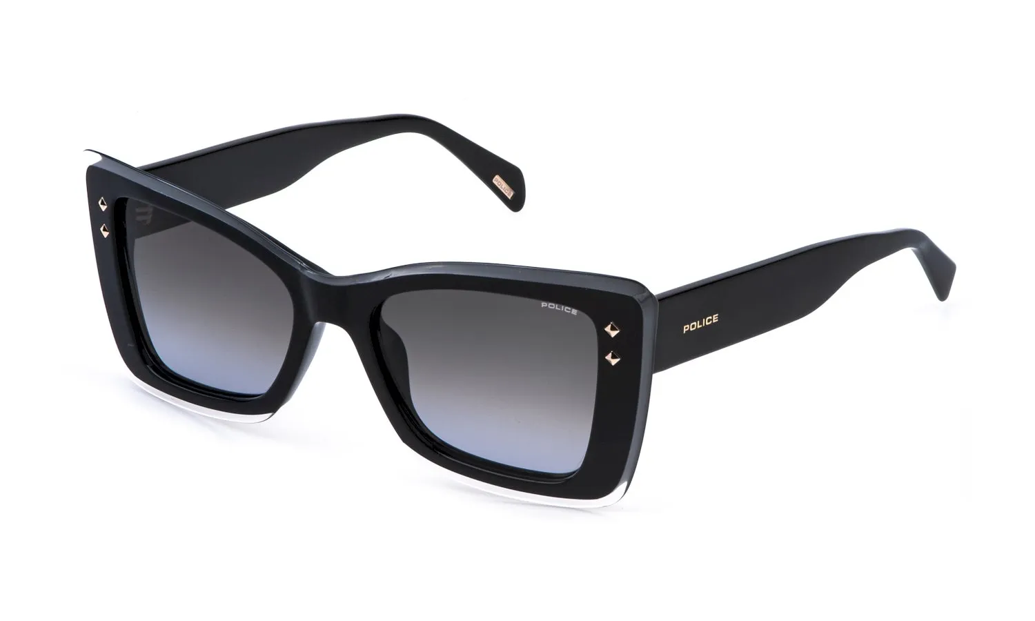 Police SPLR97 DAYDREAM 1 01EN Occhiali da sole Acetato Trasparente Fumo Farfalla Normale Sfumato - immagine 1