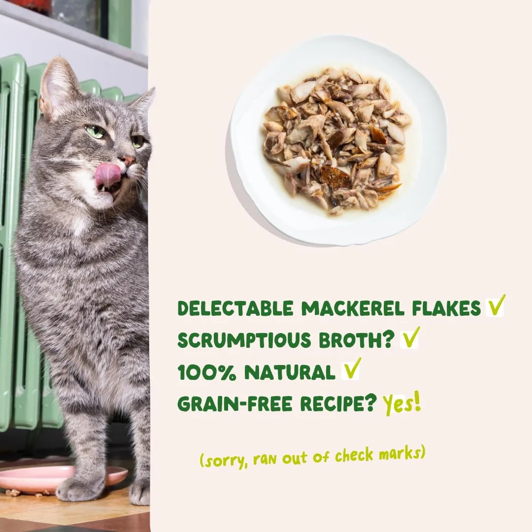 Edgard & Cooper Cibo Umido per Gatti, Sfilaccetti in Brodo, Sgombro 24 x 70g, Cibo per Gatti Senza Cereali, Ingredienti Naturali, Anche per Gatti Sterilizzati, Pesce Vero, No Zuccheri Aggiunti - immagine 5