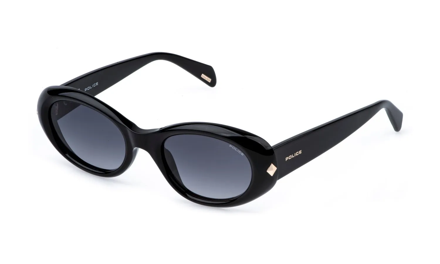 Police SPLR93 KALEIDOS 1 0700 Occhiali da sole Acetato Nero Fumo Geometrica Normale Sfumato - immagine 1