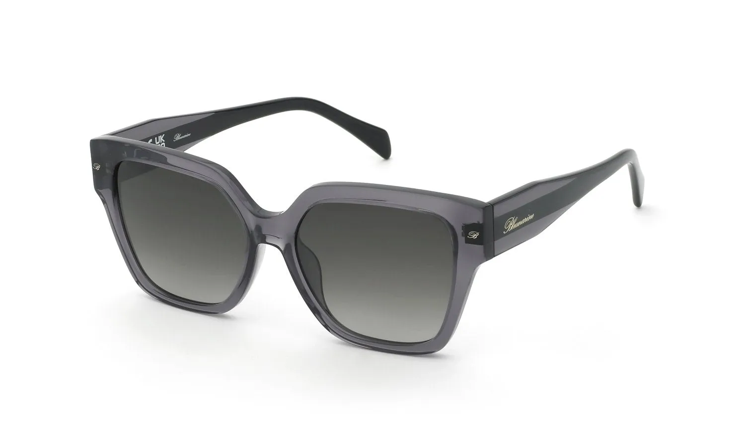 Blumarine SBM905 0AAU Occhiali da sole Acetato Grigio Fumo Squadrata Normale Sfumato - immagine 1