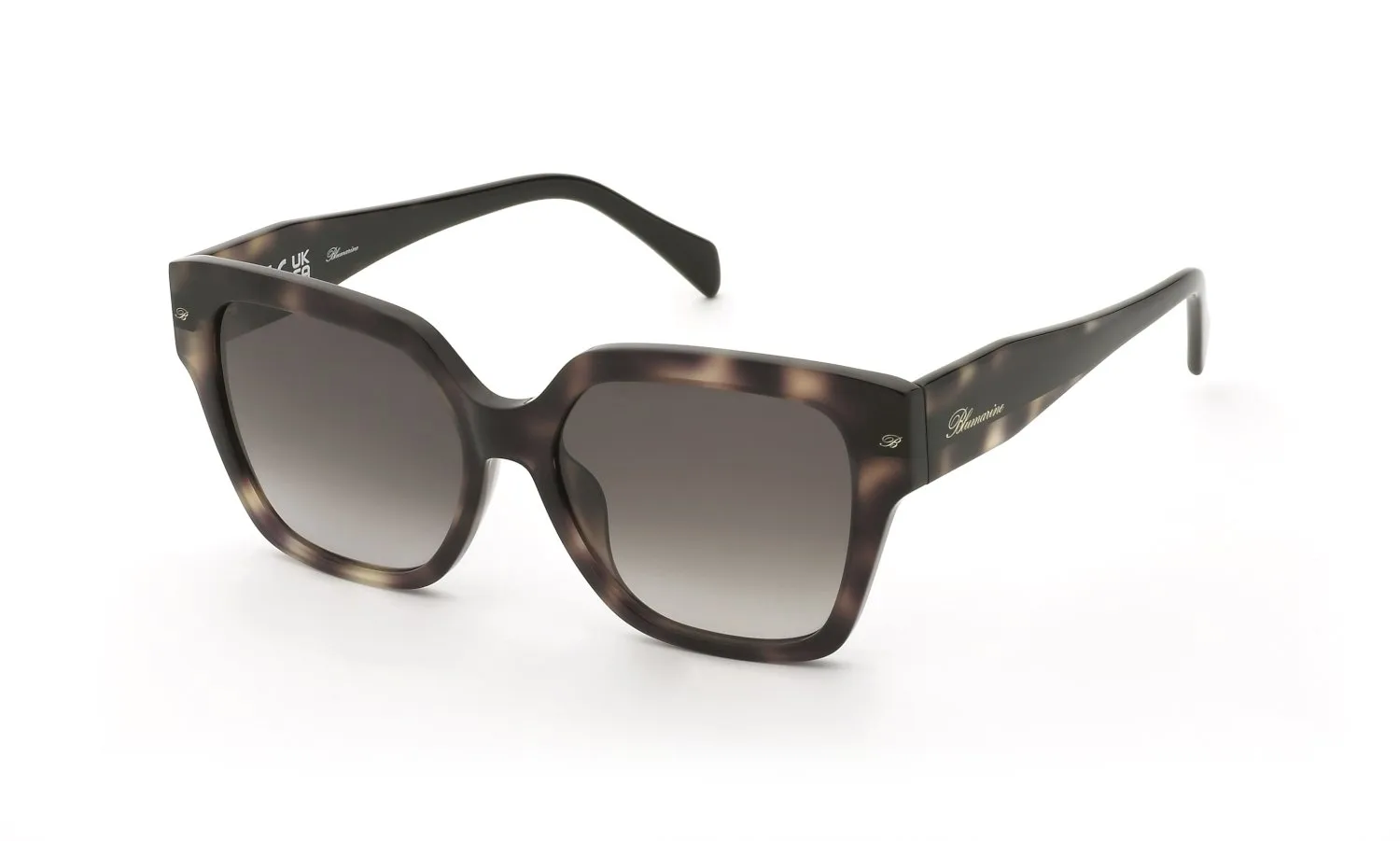 Blumarine SBM905 07UX Occhiali da sole Acetato Havana Marrone Squadrata Normale Sfumato - immagine 1