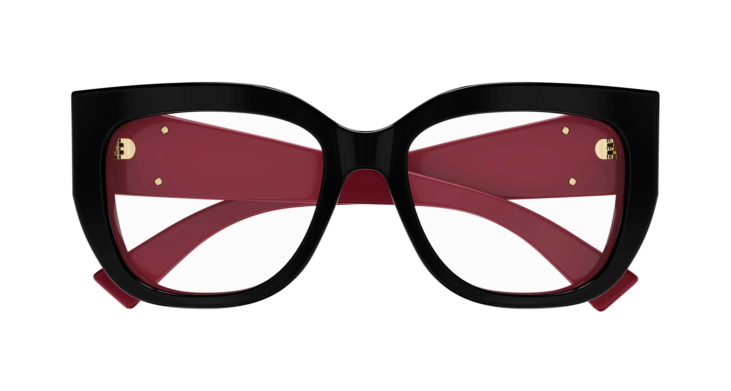 Gucci GG1846O 003 Montature da vista Acetato Nero Trasparente Farfalla - immagine 2
