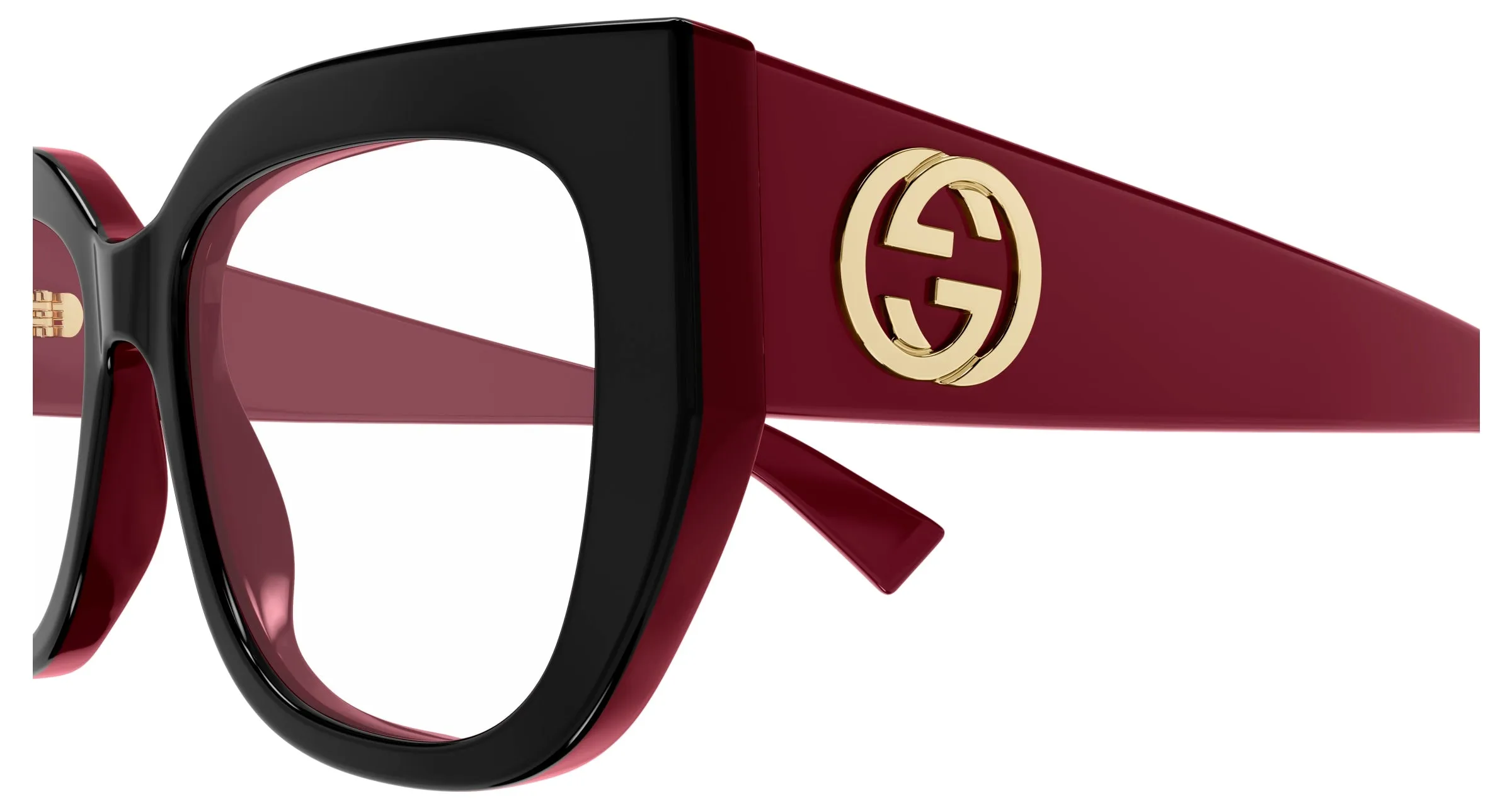 Gucci GG1846O 003 Montature da vista Acetato Nero Trasparente Farfalla - immagine 3