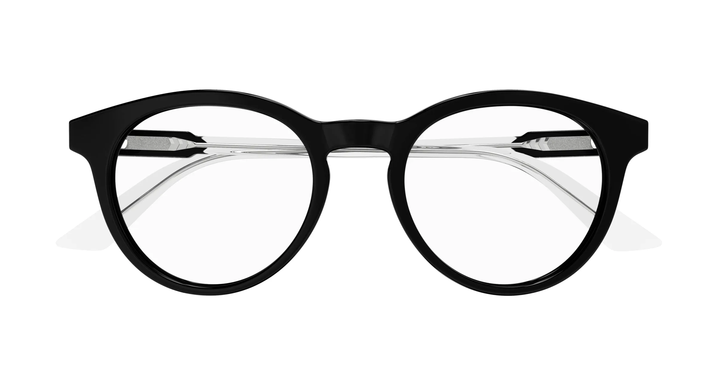 Gucci GG1822O 003 Montature da vista Acetato Nero Trasparente Rotonda - immagine 2