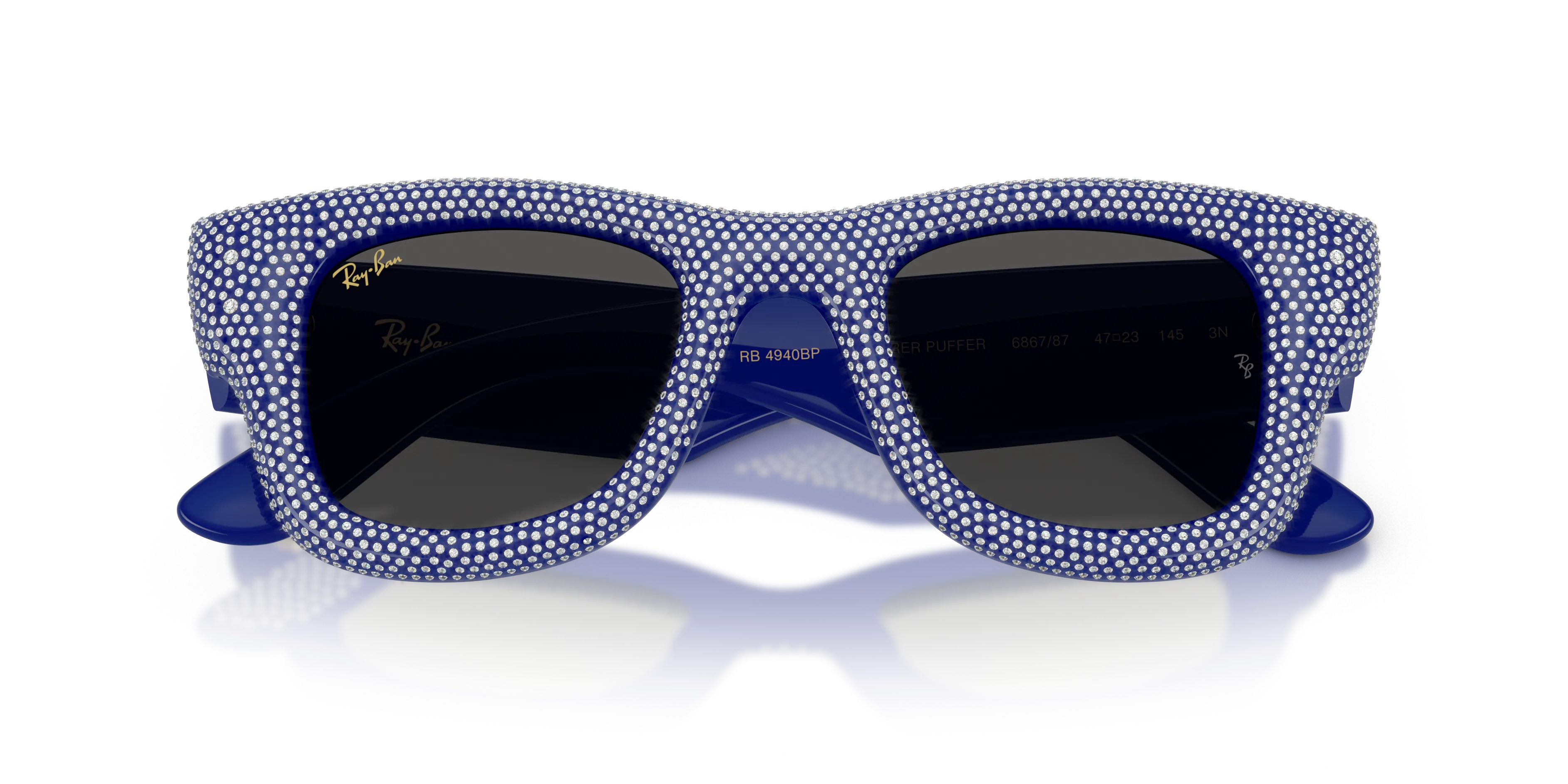 Ray - Ban RB4940BP WAYFARER PUFFER 686787 Occhiali da sole Nylon Blu Squadrata Normale - immagine 2