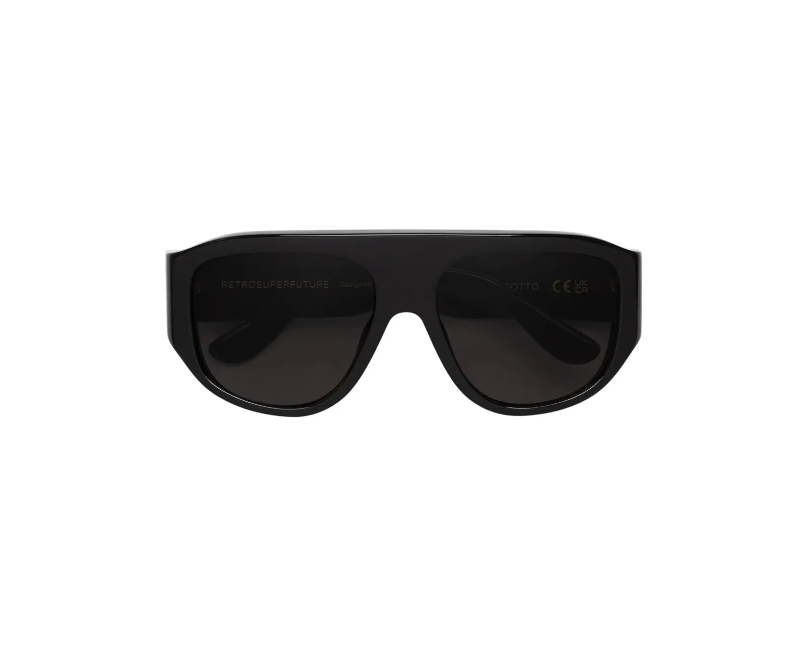 Retrosuperfuture XIO BISCOTTO BLACK Occhiali da sole Acetato Nero Nero Geometrica - immagine 2