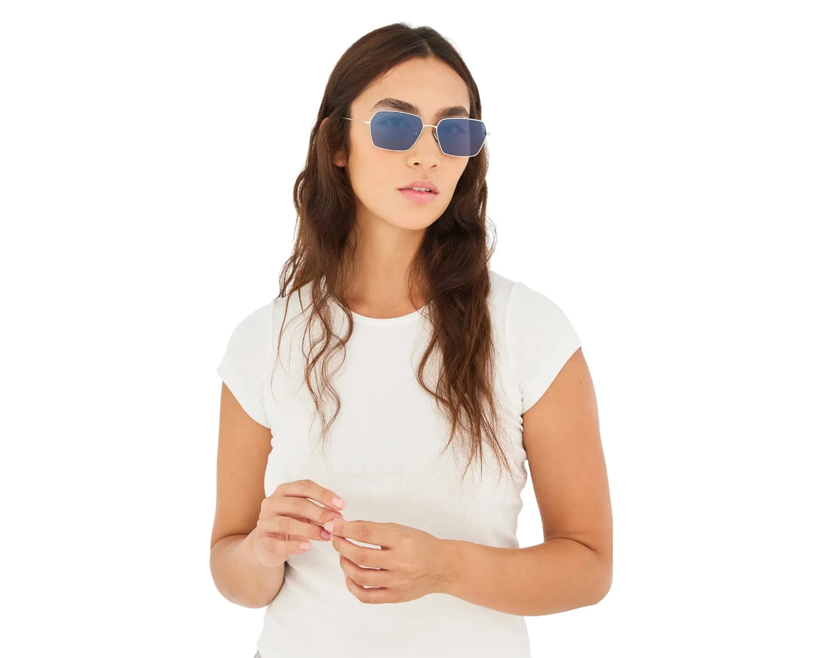 Retrosuperfuture O5D BALARM BLUISSIMO Occhiali da sole Metallo Argento Blu Squadrata - immagine 4