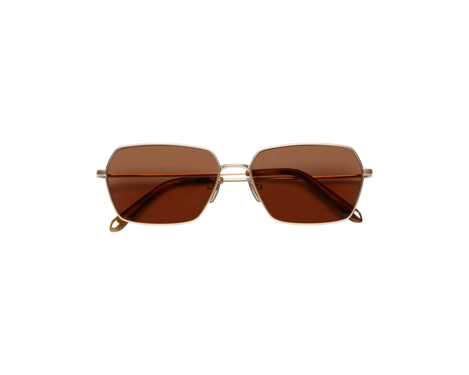 Retrosuperfuture TQR BALARM GRAFFIATO Occhiali da sole Metallo Oro Marrone Squadrata - immagine 2