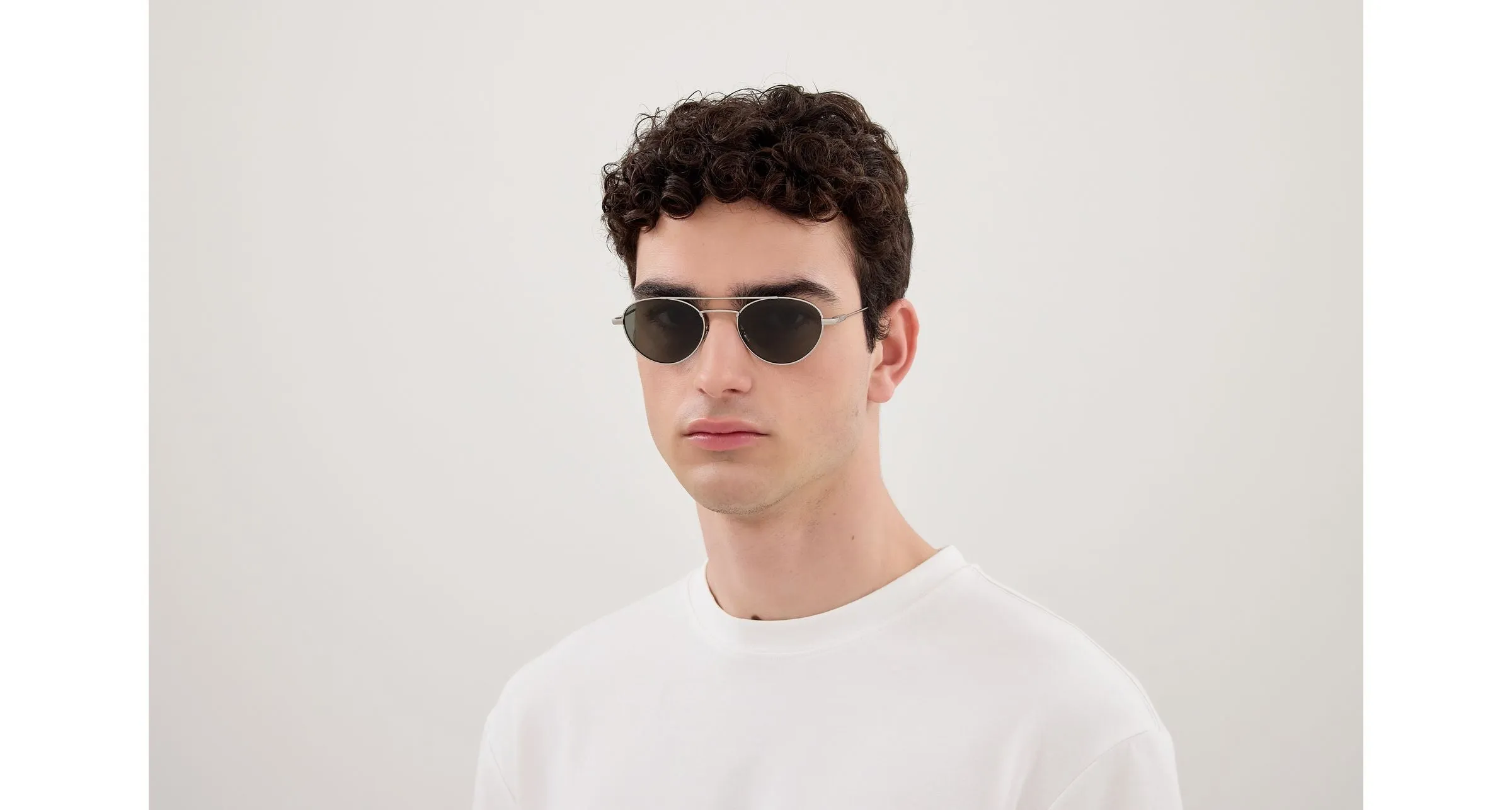 SAINT LAURENT SL 97 002 Occhiali da sole Metallo Argento Grigio Rotonda - immagine 4