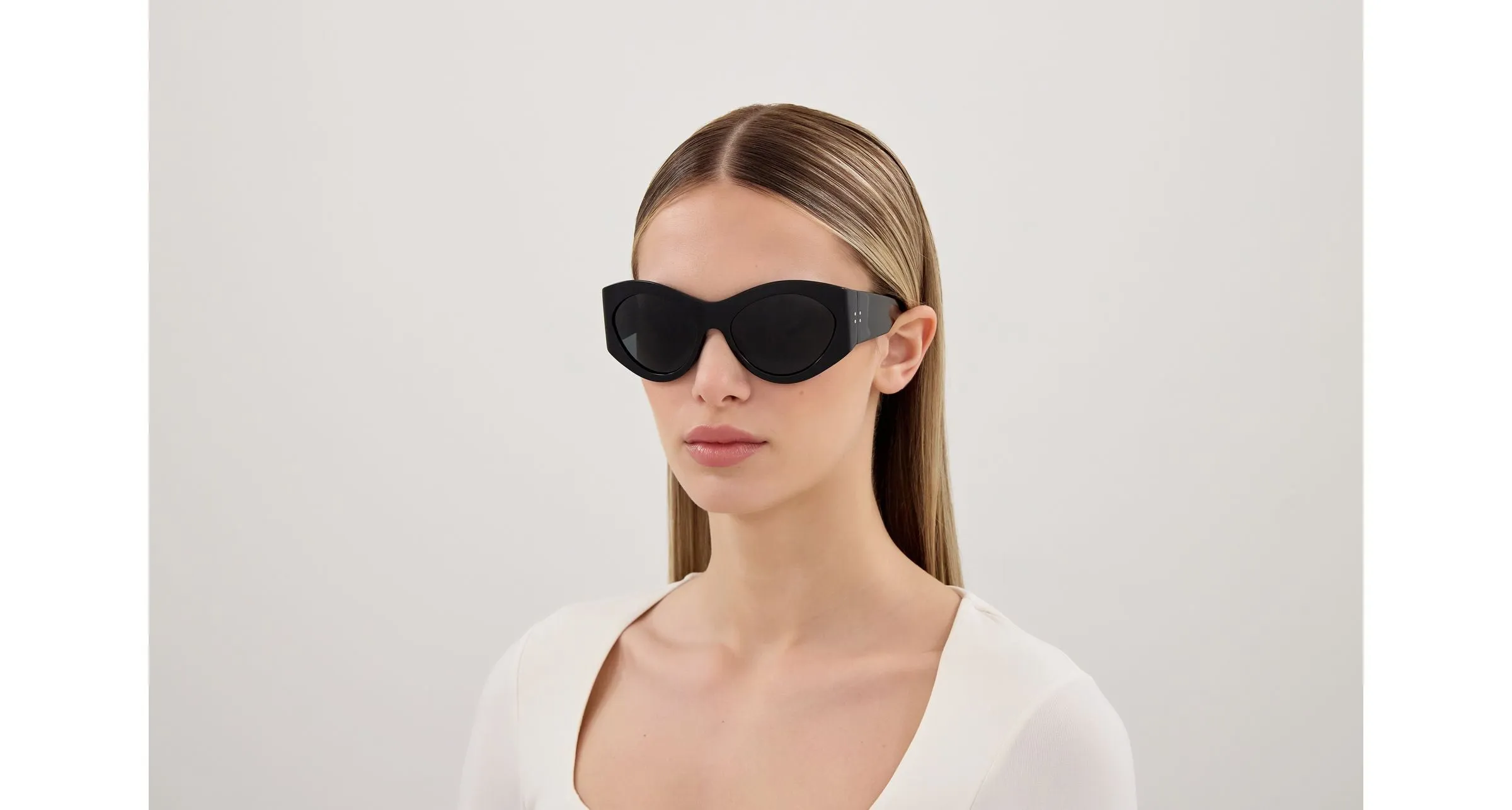 SAINT LAURENT SL 854 002 Occhiali da sole Acetato Havana Grigio Geometrica - immagine 4