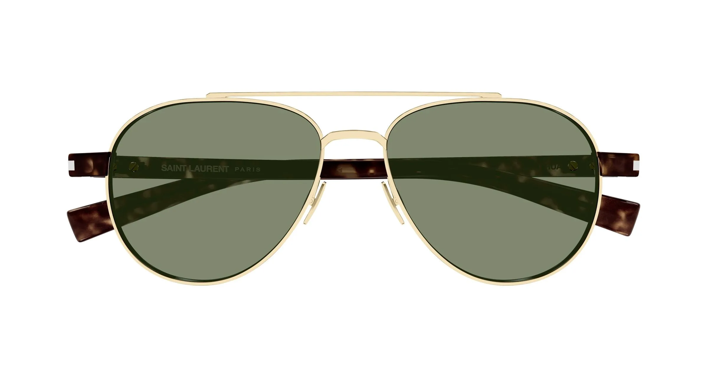 SAINT LAURENT SL 843 003 Occhiali da sole Metallo Oro Verde Rotonda - immagine 2