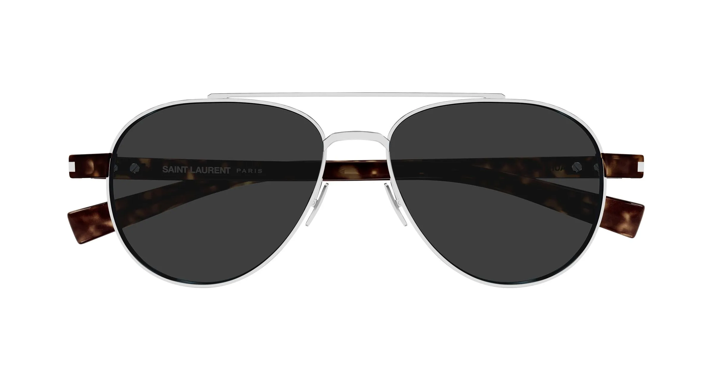 SAINT LAURENT SL 843 002 Occhiali da sole Metallo Argento Grigio Rotonda - immagine 2