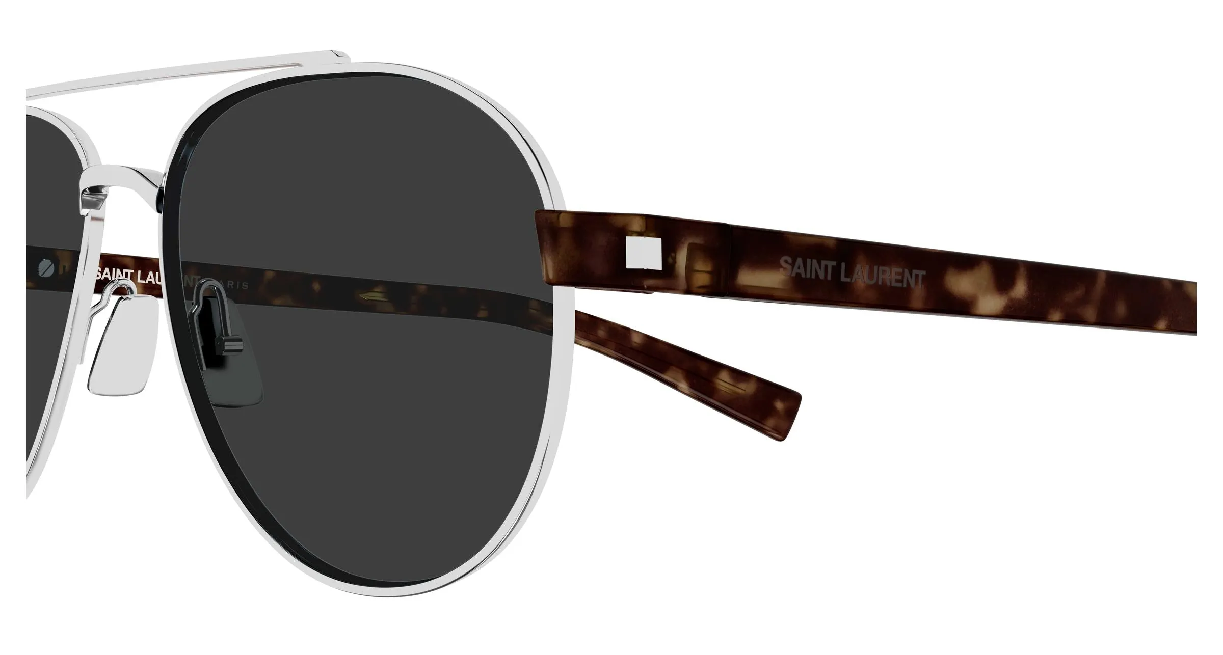 SAINT LAURENT SL 843 002 Occhiali da sole Metallo Argento Grigio Rotonda - immagine 3