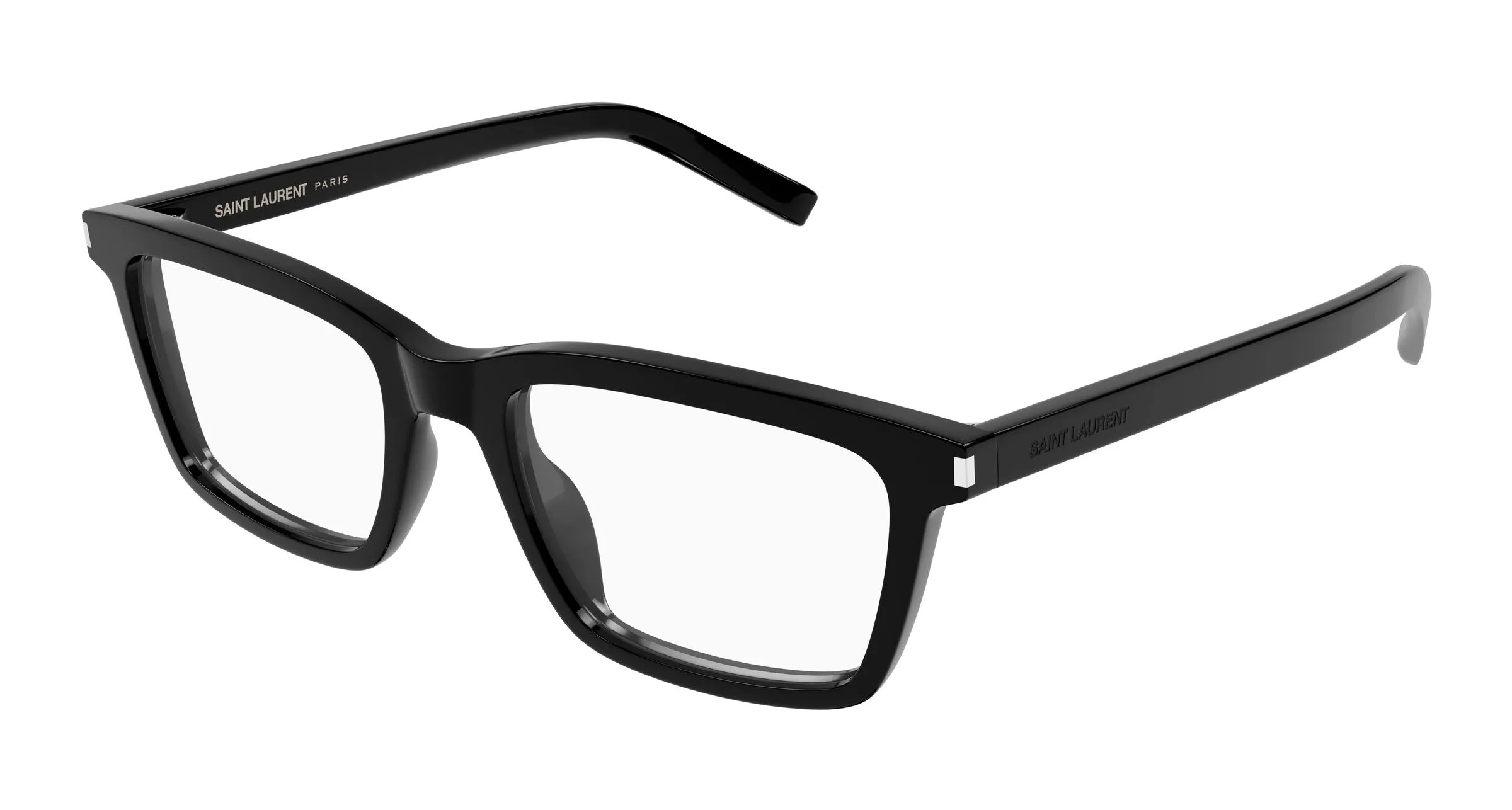SAINT LAURENT SL 842 001 Montature da vista Acetato Nero Trasparente Squadrata - immagine 1
