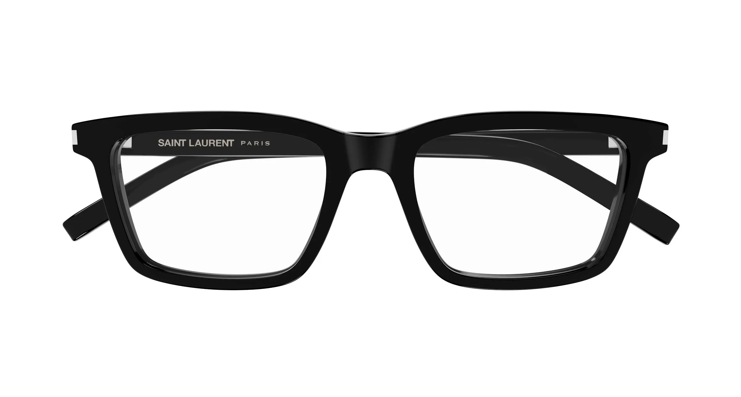 SAINT LAURENT SL 842 001 Montature da vista Acetato Nero Trasparente Squadrata - immagine 2
