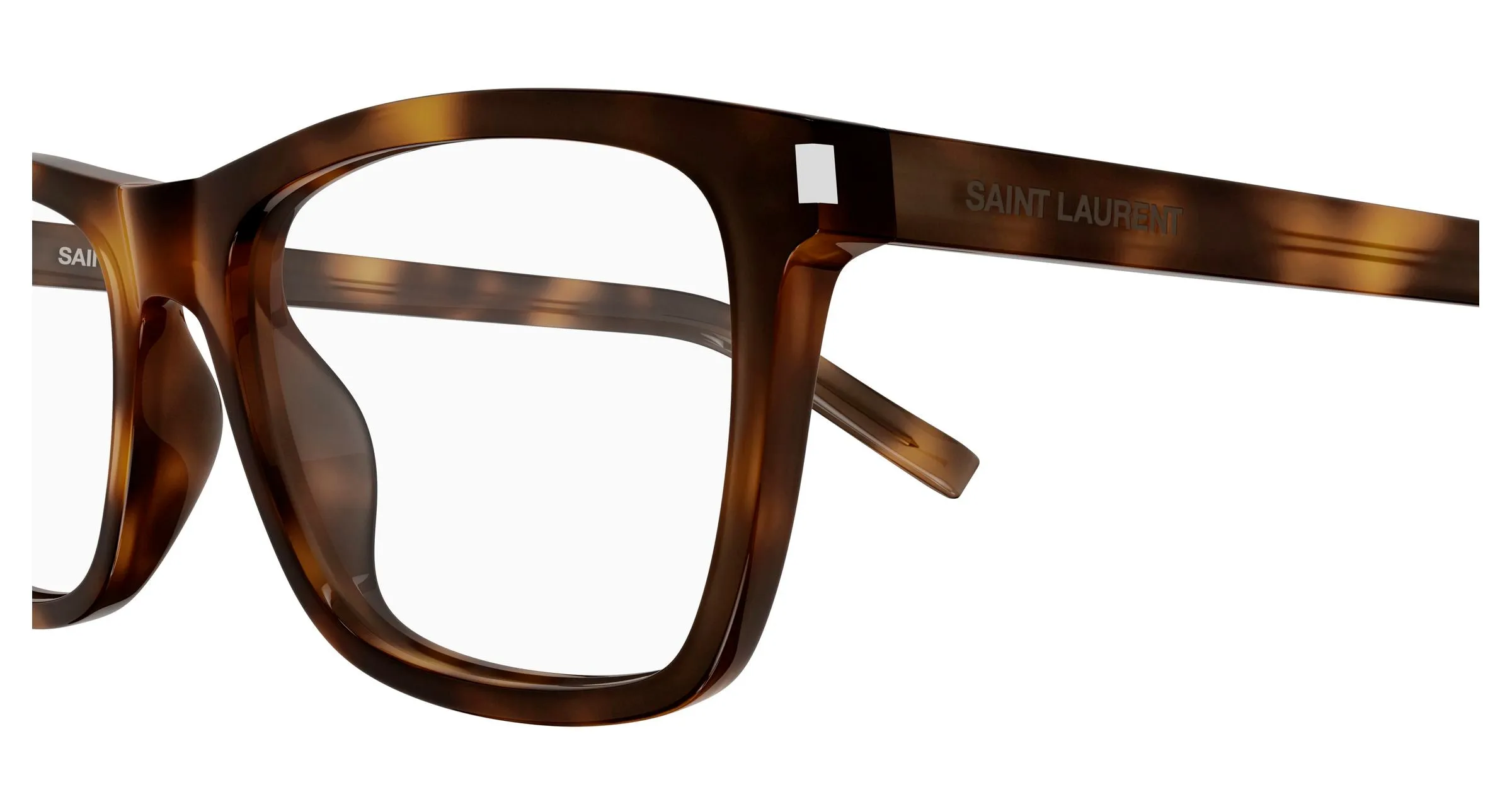 SAINT LAURENT SL 841 003 Montature da vista Acetato Havana Trasparente Squadrata ["Antiriflesso"] - immagine 3