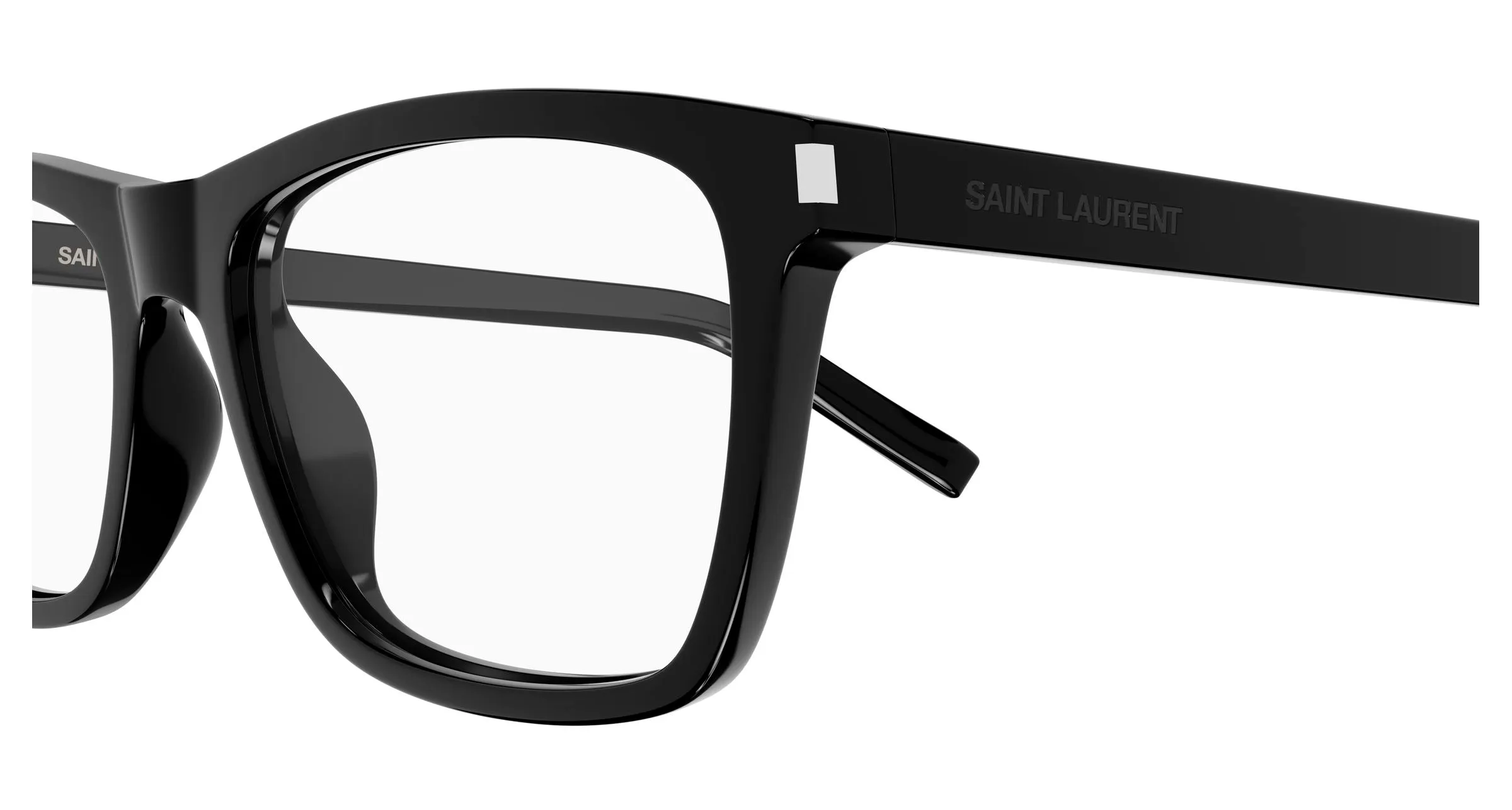 SAINT LAURENT SL 841 001 Montature da vista Acetato Nero Trasparente Squadrata ["Antiriflesso"] - immagine 3