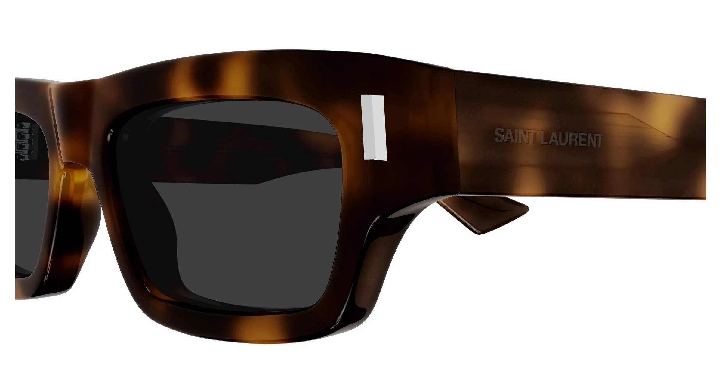 SAINT LAURENT SL 837 002 Occhiali da sole Acetato Havana Grigio Squadrata - immagine 3