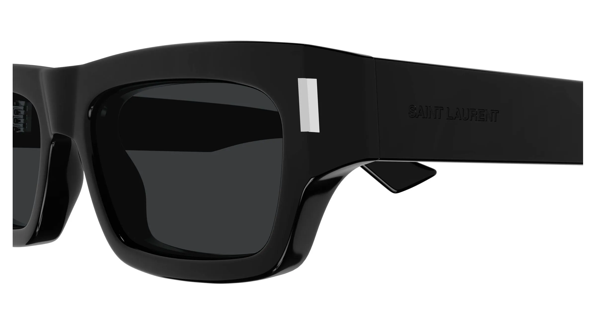 SAINT LAURENT SL 837 001 Occhiali da sole Acetato Nero Nero Squadrata - immagine 3