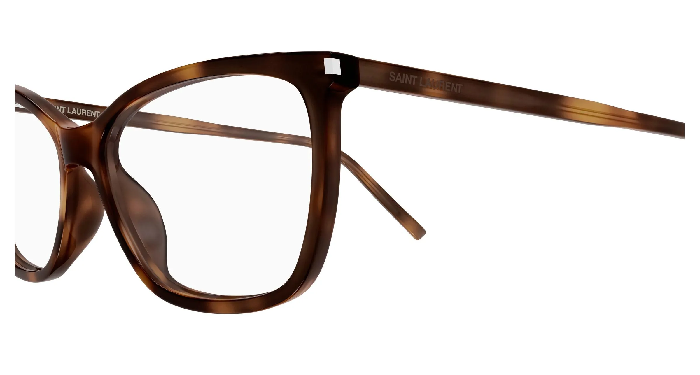SAINT LAURENT SL 834 007 Montature da vista Acetato Havana Trasparente Cat Eye ["Antiriflesso"] - immagine 3