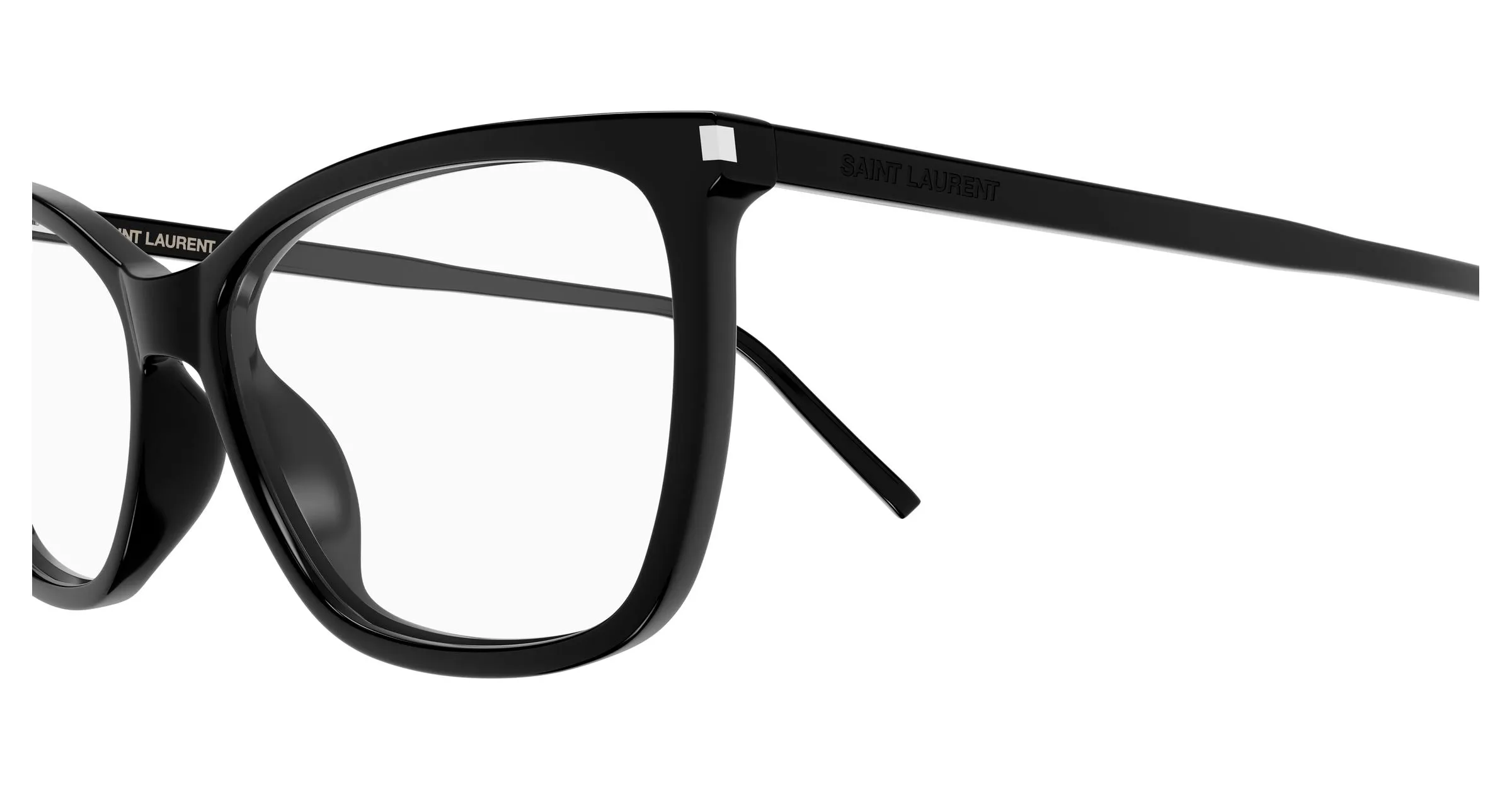 SAINT LAURENT SL 834 005 Montature da vista Acetato Nero Trasparente Cat Eye ["Antiriflesso"] - immagine 3