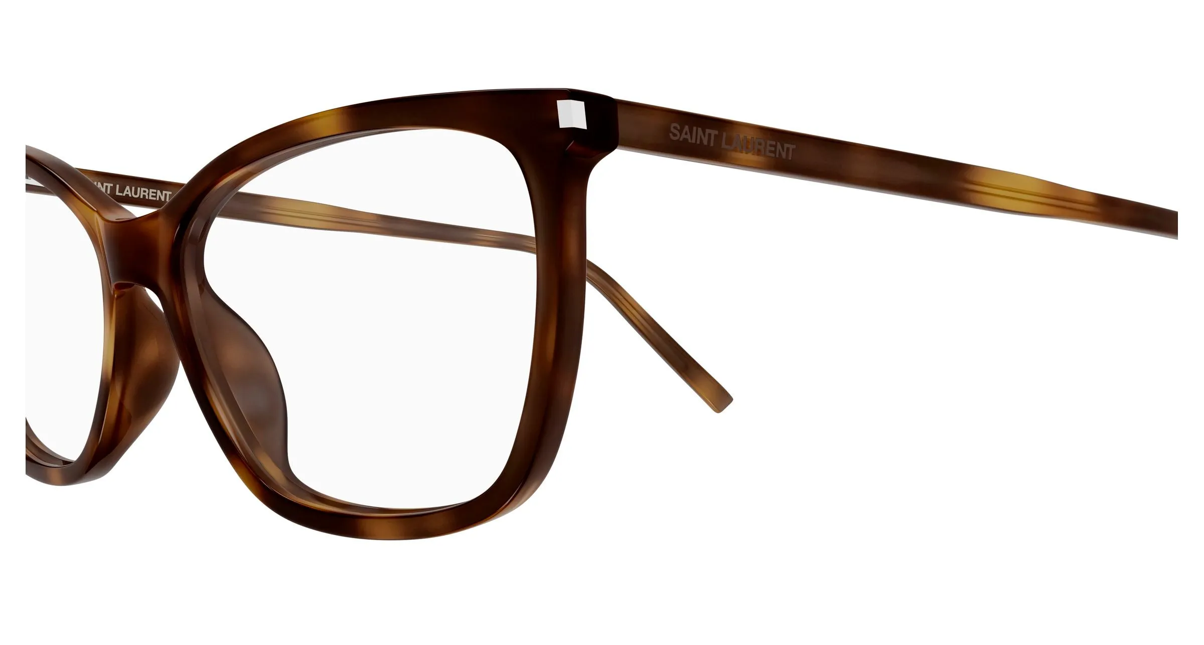 SAINT LAURENT SL 834 003 Montature da vista Acetato Havana Trasparente Cat Eye ["Antiriflesso"] - immagine 3